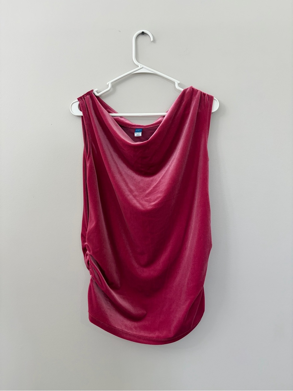 Maternity Women’s Cowl Neck Sleeveless Top - Pink